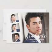 Moderner 4-Foto Abschluss Einladung (Vorderseite)