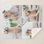 Moderner 4-Foto-Collage Haustier Hund Sherpadecke (Vorderseite (Horizontal))