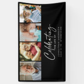 Moderner 4-Foto-Gedenkservice / Bestattungsbanner Banner (Vertikal)