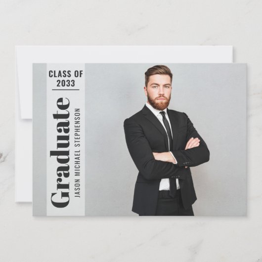 Moderner 4 Foto Uni High School Abschluss Ankündigung (Vorderseite)