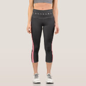 Moderner 4. Juli American Flag Name Summer Capri Leggings (Vorderseite)