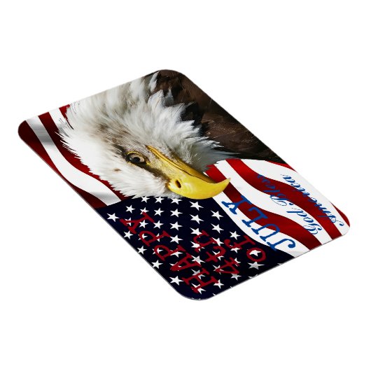 Moderner 4. Juli US Flag American Eagle Magnet (Rechte Seite)