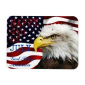 Moderner 4. Juli US Flag American Eagle Magnet (Horizontal)