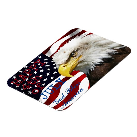 Moderner 4. Juli US Flag American Eagle Magnet (Linke Seite)