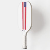 Moderner 4. Juli US-Flag Individuelle Name Pickleball Schläger (Links)