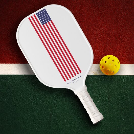 Moderner 4. Juli US-Flag Individuelle Name Pickleball Schläger