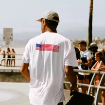 Moderner 4. Juli US Flag Staat Name Summer