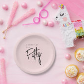 Moderner 50. 50. Geburtstag Pappteller (Party)