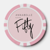 Moderner 50. 50. Geburtstag Pokerchips (Vorderseite)