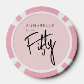 Moderner 50. 50. Geburtstag Pokerchips (Rückseite)