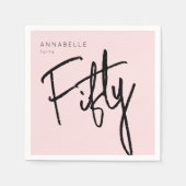 Moderner 50. 50. Geburtstag Serviette (Vorderseite)