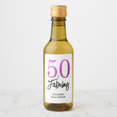 Moderner 50 fabelhafter Individuelle Name 50. Gebu Weinetikett (Vorderseite)