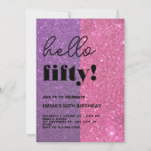 Moderner 50. Geburtstag Einladung (Vorderseite)