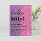 Moderner 50. Geburtstag Einladung (Stehend Vorderseite)
