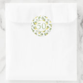 Moderner 50. Geburtstag Lemon Citrus Runder Aufkleber (Tasche)