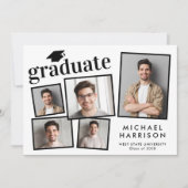 Moderner 5-Foto-Abschluss Ankündigung (Vorderseite)