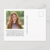 Moderner 5-Foto-Abschluss Ankündigungspostkarte (Rückseite)