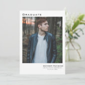 Moderner 5-Foto Collage Abschluss Einladung (Stehend Vorderseite)