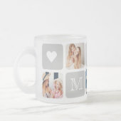 Moderner 5-Foto Collage Mama/Mum Mattierter Glass  Mattglastasse (Links)