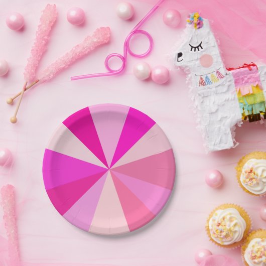 Moderner 60er der Pop-Kunst Funky geometrische Pappteller (Party)