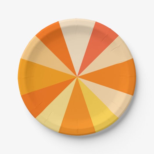 Moderner 60er der Pop-Kunst Funky geometrische Pappteller (Vorderseite)