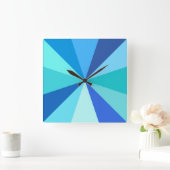 Moderner 60er der Pop-Kunst Funky geometrische Quadratische Wanduhr (Zuhause)