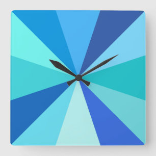 Moderner 60er der Pop-Kunst Funky geometrische Quadratische Wanduhr