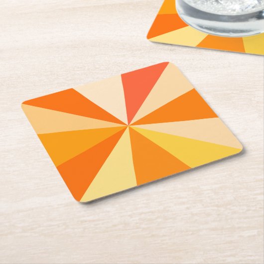 Moderner 60er der Pop-Kunst Funky geometrische Rechteckiger Pappuntersetzer (angewinkelt)