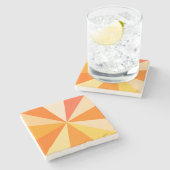 Moderner 60er der Pop-Kunst Funky geometrische Steinuntersetzer (Seitenansicht)