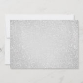 Moderner 70. Geburtstag Silberballons Glitzer Einladung (Rückseite)