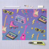 Moderner 80er Stil Hübsch Neon Pink Lila Seidenpapier (Handwerk)