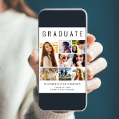 Moderner 8-Foto Collage Abschluss Ankündigung