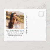 Moderner 8 Foto Grüner Abschluss Ankündigungspostkarte (Rückseite)