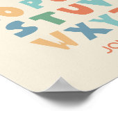 Moderner ABC-Alphabet-Personalisierter Klassenpost Poster (Ecke)