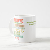 Moderner Abschied Verlassend Kaffeetasse (Vorderseite Links)