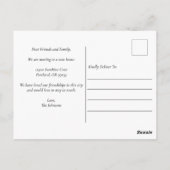 Moderner Abschiedswechsel Anschrift Neuer Zuhause- Postkarte (Rückseite)