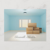 Moderner Abschiedswechsel Anschrift Neuer Zuhause- Postkarte (Vorderseite)