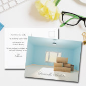 Moderner Abschiedswechsel Anschrift Neuer Zuhause- Postkarte