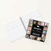 Moderner Abschluss 17 Foto Collage Keepake Gast Notizblock (Innenseite)