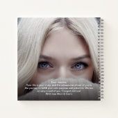 Moderner Abschluss 17 Foto Collage Keepake Gast Notizblock (Rückseite)