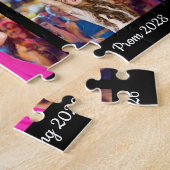 Moderner Abschluss 17 Foto Collage Script Schwarz Puzzle (Seite)