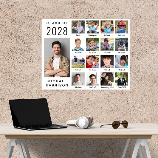 Moderner Abschluss 17 FotoCollage Poster