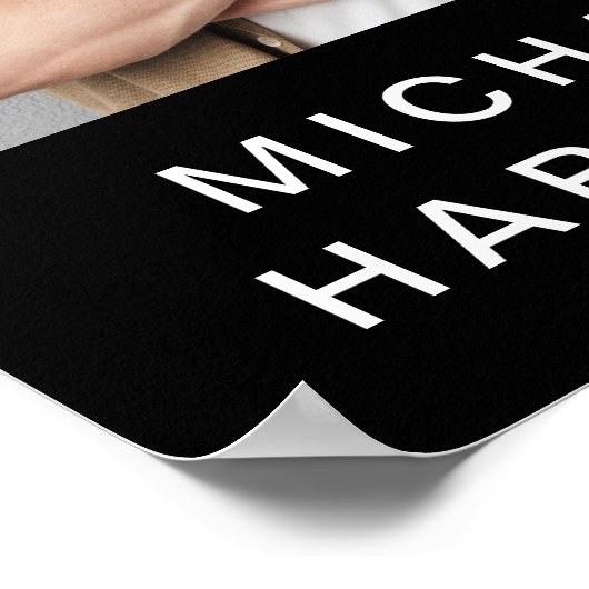 Moderner Abschluss 17 Fotocollage Schwarz Poster (Ecke)