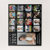 Moderner Abschluss 17 Fotocollage Schwarz Puzzle (Vertikal)