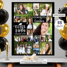 Moderner Abschluss 18 Jahr der Fotocollage