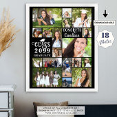Moderner Abschluss 18 Jahr der Fotocollage Poster