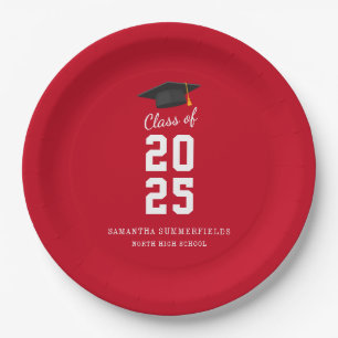 Moderner Abschluss 2025 Elegant Grad Party Pappteller