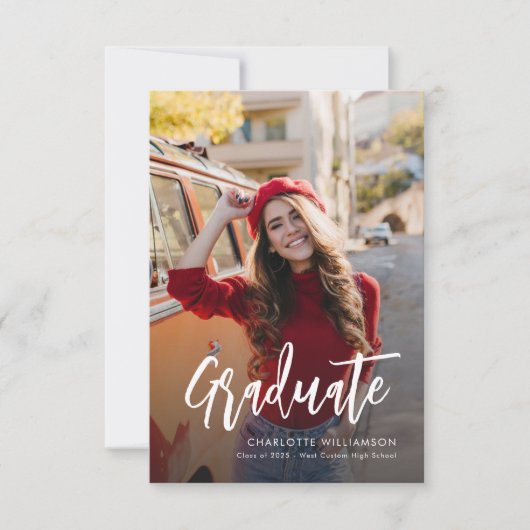 Moderner Abschluss 2025 Foto 2 Ankündigung (Vorderseite)