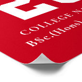 Moderner Abschluss 2025 Foto Modernes Grad Party Poster (Ecke)