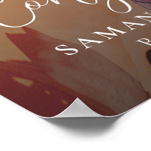 Moderner Abschluss 2025 Foto Script Grad Party Poster (Ecke)